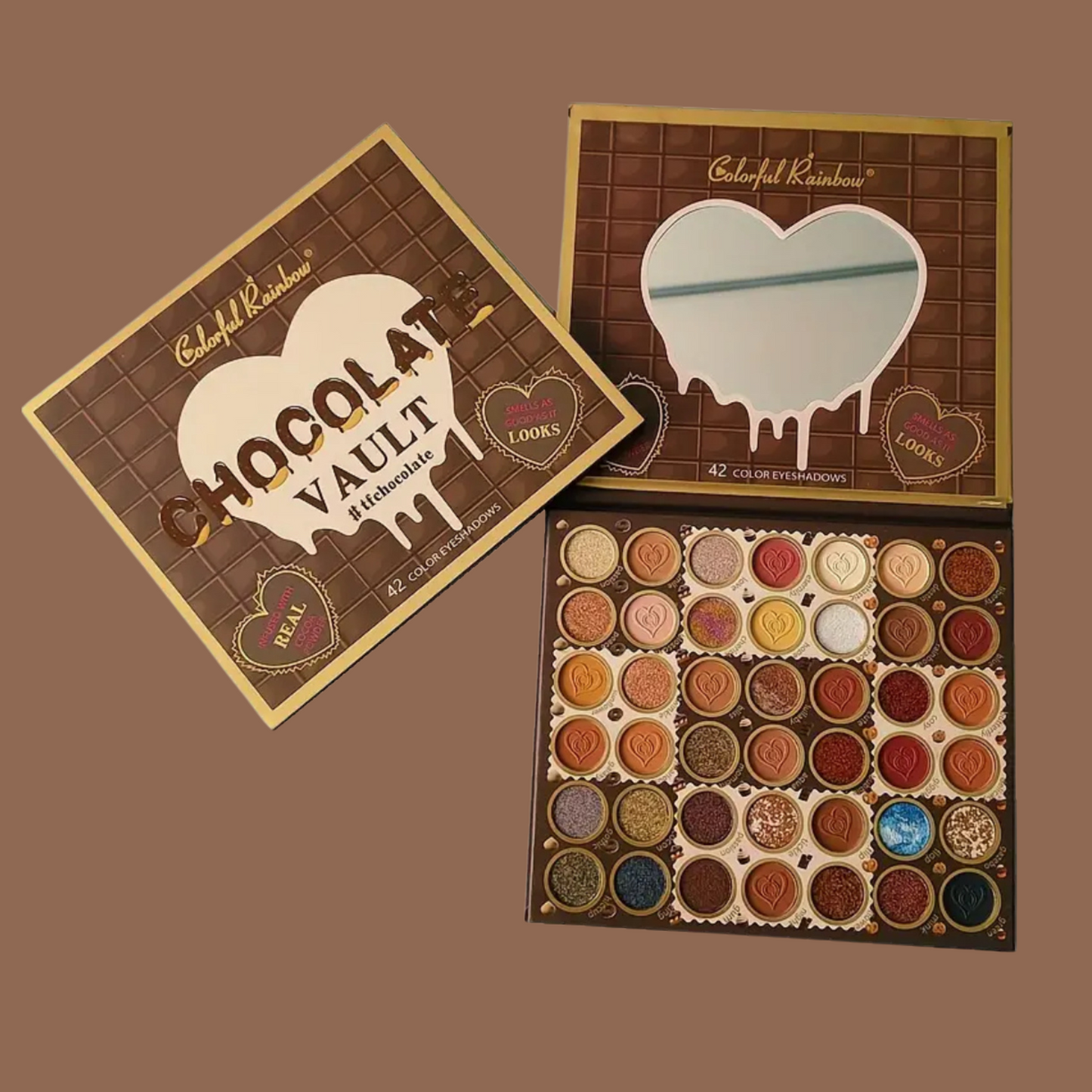 Palette Fards à Paupières Chocolat – 42 Couleurs Intenses & Gourmandes