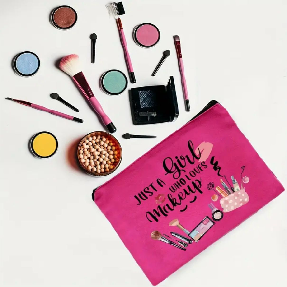 Trousse de Maquillage Rose – Élégante & Pratique