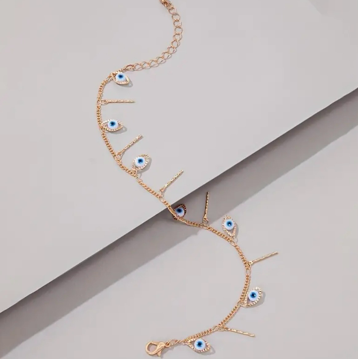 Chaîne de Pied avec Œil Bleu Protecteur – Élégance & Énergie Positive