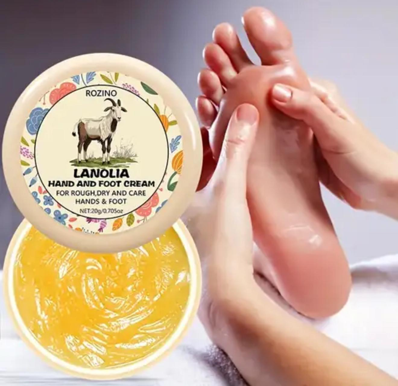 Crème Hydratante Pieds & Mains à la Lanoline – Douceur Intense